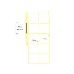 50mm x 40mm 2 li Ayrık Termal Etiket - 