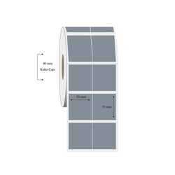 50mm x 50mm 2 li Bitişik Silvermat Etiket - 