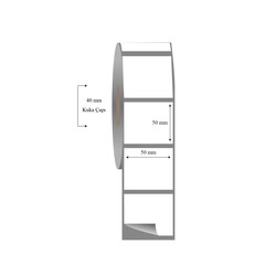 50mm x 50mm Tekli Fasson Fastyre Etiket - 