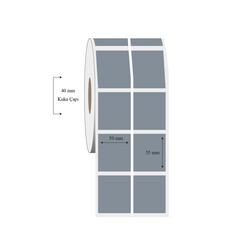 50mm x 55mm 2 li Ayrık Silvermat Etiket - 