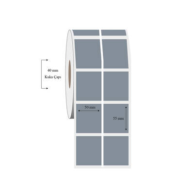 50mm x 55mm 2 li Ayrık Silvermat Etiket - 1