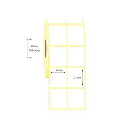 50mm x 55mm 2 li Ayrık Wellum Etiket - 