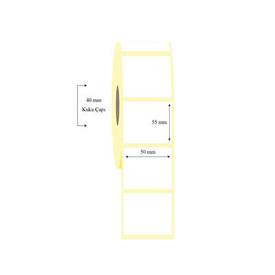 50mm x 55mm Tekli Wellum Etiket - 1