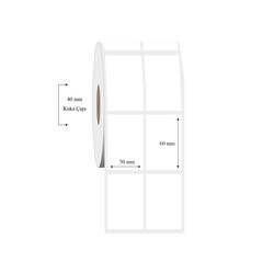 50mm x 60mm 2 li Ayrık PP Şeffaf Etiket - 