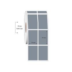 50mm x 60mm 2 li Ayrık Silvermat Etiket - 