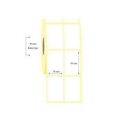 50mm x 60mm 2 li Ayrık Wellum Etiket - 