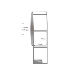 50mm x 60mm Tekli Fasson Fastyre Etiket - 