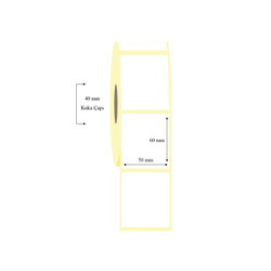 50mm x 60mm Tekli Wellum Etiket - 