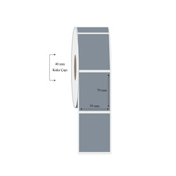 50mm x 70mm Tekli Silvermat Etiket - 