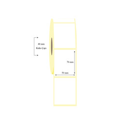 50mm x 70mm Tekli Wellum Etiket - 