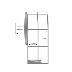 50mm x 75mm 2 li Ayrık Fasson Fastyre Etiket - 