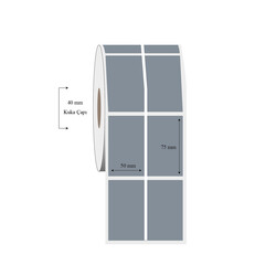 50mm x 75mm 2 li Ayrık Silvermat Etiket - 