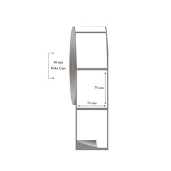 50mm x 75mm Tekli Fasson Fastyre Etiket - 