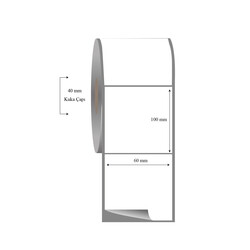 60mm x 100mm Tekli Fasson Fastyre Etiket - 