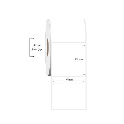 60mm x 100mm Tekli PP Şeffaf Etiket - 1