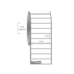 60mm x 25mm Tekli Fasson Fastyre Etiket - 