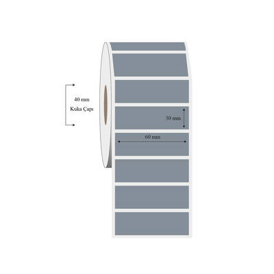 60mm x 30mm Tekli Silvermat Etiket - 1
