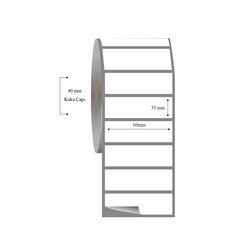 60mm x 35mm Tekli Fasson Fastyre Etiket - 