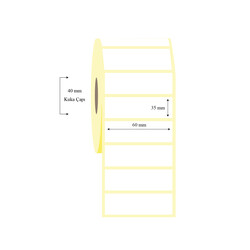 60mm x 35mm Tekli Wellum Etiket - 