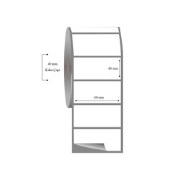 60mm x 40mm Tekli Fasson Fastyre Etiket - 