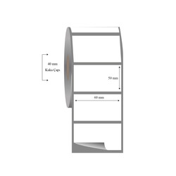 60mm x 50mm Tekli Fasson Fastyre Etiket - 