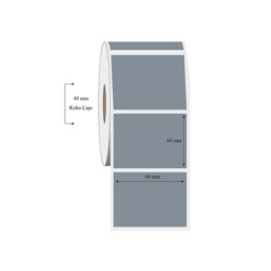 60mm x 60mm Tekli Silvermat Etiket - 