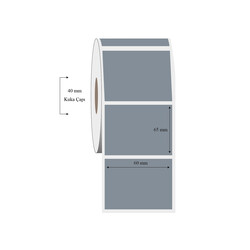 60mm x 65mm Tekli Silvermat Etiket - 