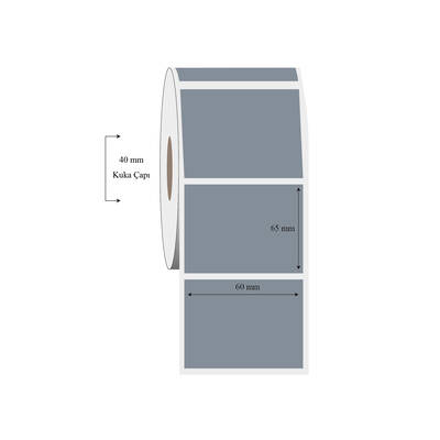 60mm x 65mm Tekli Silvermat Etiket - 1