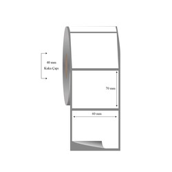 60mm x 70mm Tekli Fasson Fastyre Etiket - 