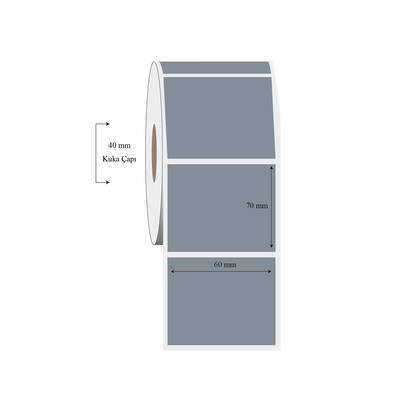 60mm x 70mm Tekli Silvermat Etiket - 1