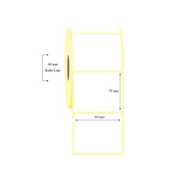 60mm x 70mm Tekli Termal Etiket - 