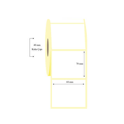 60mm x 70mm Tekli Wellum Etiket - 1