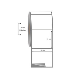 60mm x 80mm Tekli Fasson Fastyre Etiket - 