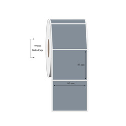 60mm x 80mm Tekli Silvermat Etiket - 