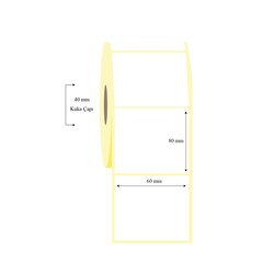 60mm x 80mm Tekli Termal Etiket - 