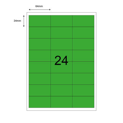 64mm x 34mm Yeşil Lazer Etiket - 1