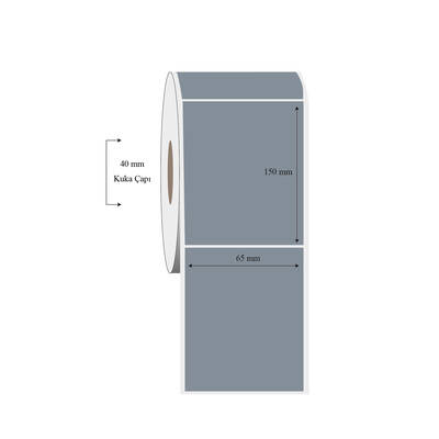 65mm x 150mm Tekli Silvermat Etiket - 1