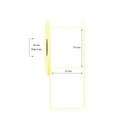 65mm x 150mm Tekli Termal Etiket - 