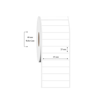 65mm x 25mm Tekli PP Şeffaf Etiket - 1