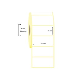 65mm x 40mm Tekli Wellum Etiket - 