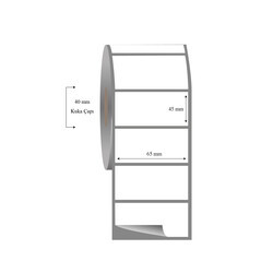 65mm x 45mm Tekli Fasson Fastyre Etiket - 