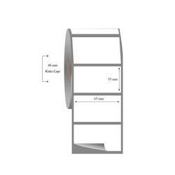 65mm x 55mm Tekli Fasson Fastyre Etiket - 