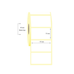 65mm x 55mm Tekli Wellum Etiket - 
