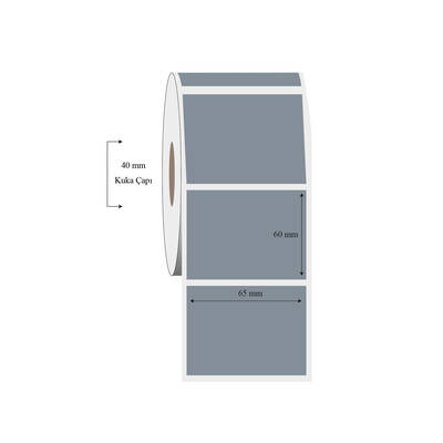 65mm x 60mm Tekli Silvermat Etiket - 1