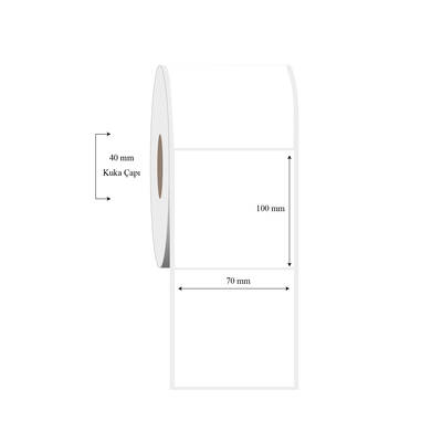 70mm x 100mm Tekli PP Şeffaf Etiket - 1