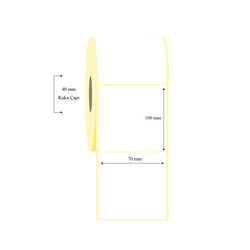 70mm x 100mm Tekli Wellum Etiket - 