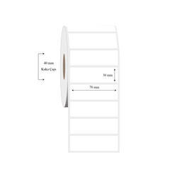70mm x 30mm Tekli PP Şeffaf Etiket - 