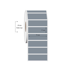 70mm x 35mm Tekli Silvermat Etiket - 