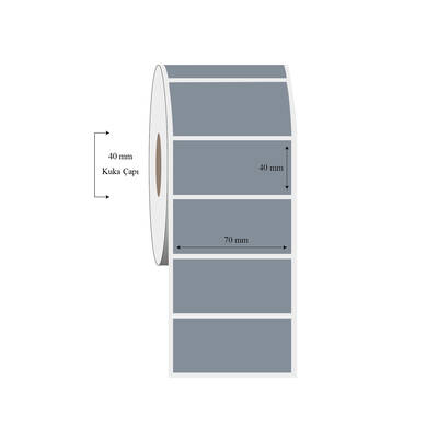 70mm x 40mm Tekli Silvermat Etiket - 1