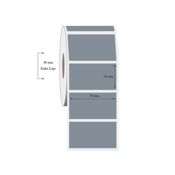 70mm x 50mm Tekli Silvermat Etiket - 